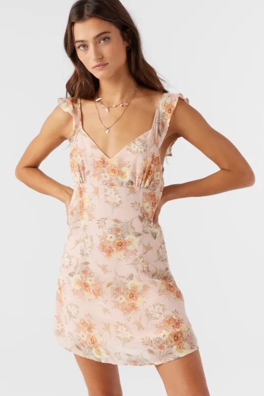 NELLIE CHIFFON RUFFLE SLEEVE DRESS sold by O'Neill