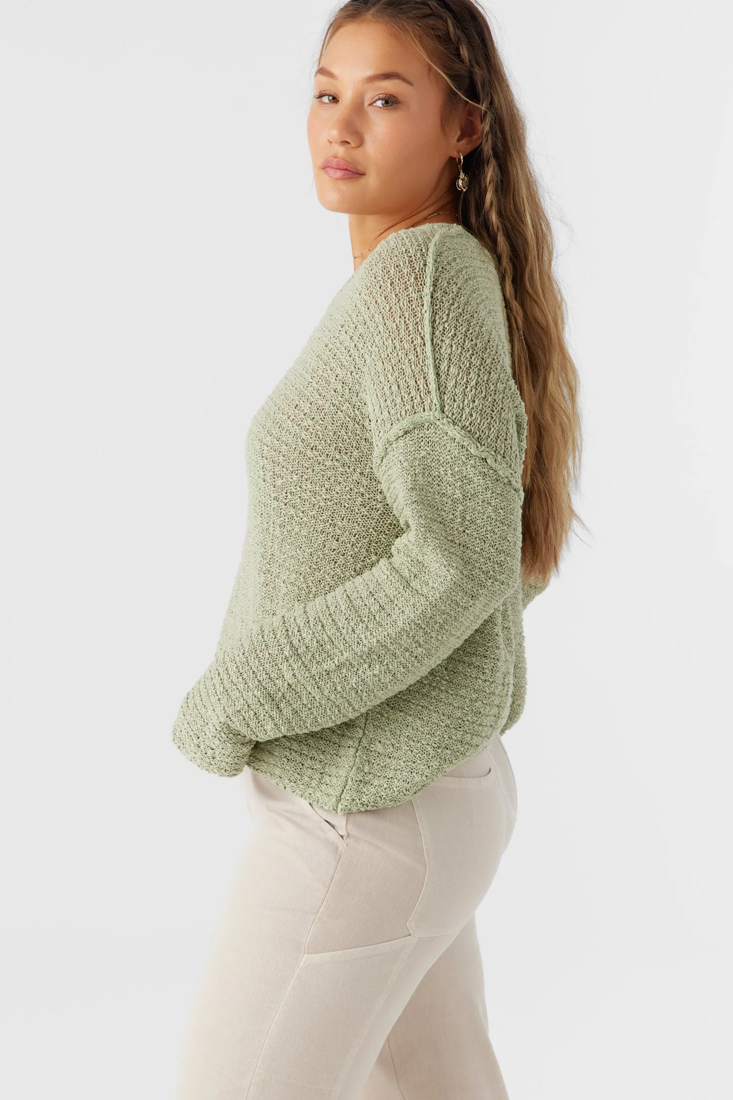 MARINA COTTON SLUB V-NECK SWEATER sold by O'Neill product image thumbnail 5
