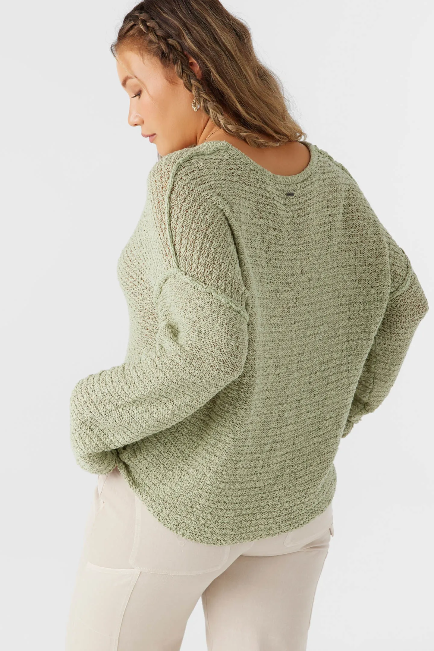 MARINA COTTON SLUB V-NECK SWEATER sold by O'Neill product image thumbnail 2