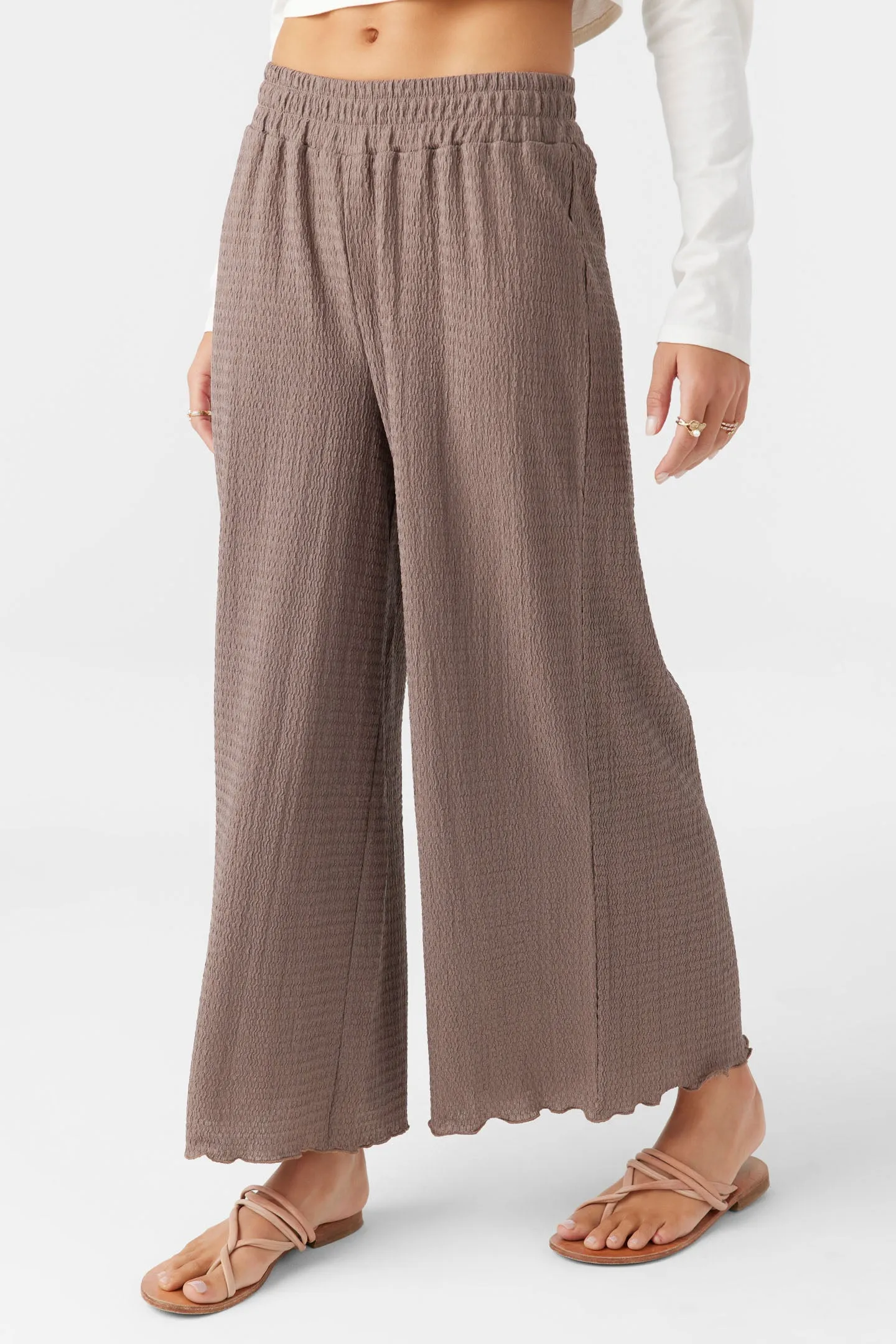 BRIDGETTE TEXTURED KNIT PULL-ON CROPPED PANTS sold by O'Neill product image thumbnail 5