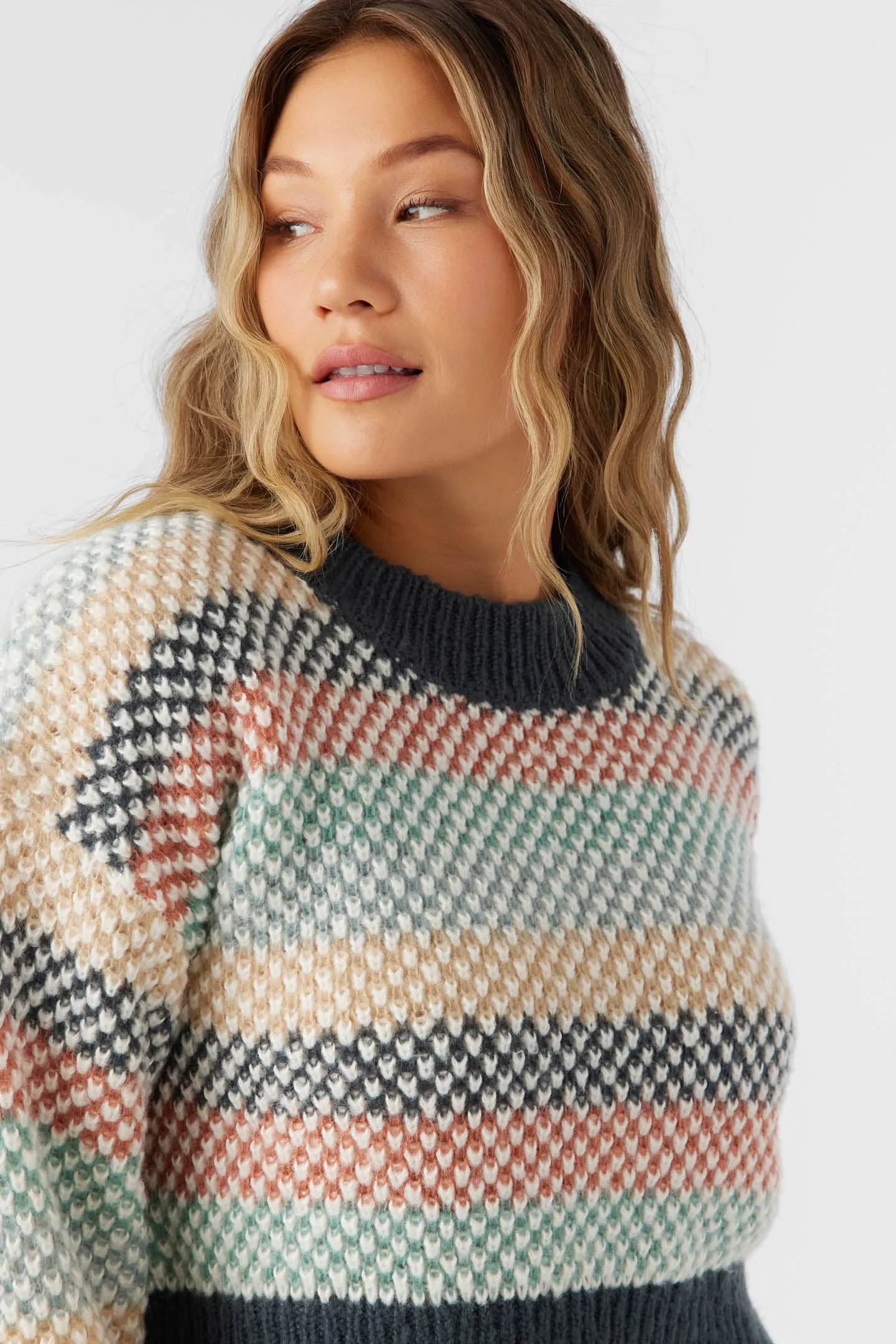 Billie Cropped Stripe Sweater sold by O'Neill product image thumbnail 4