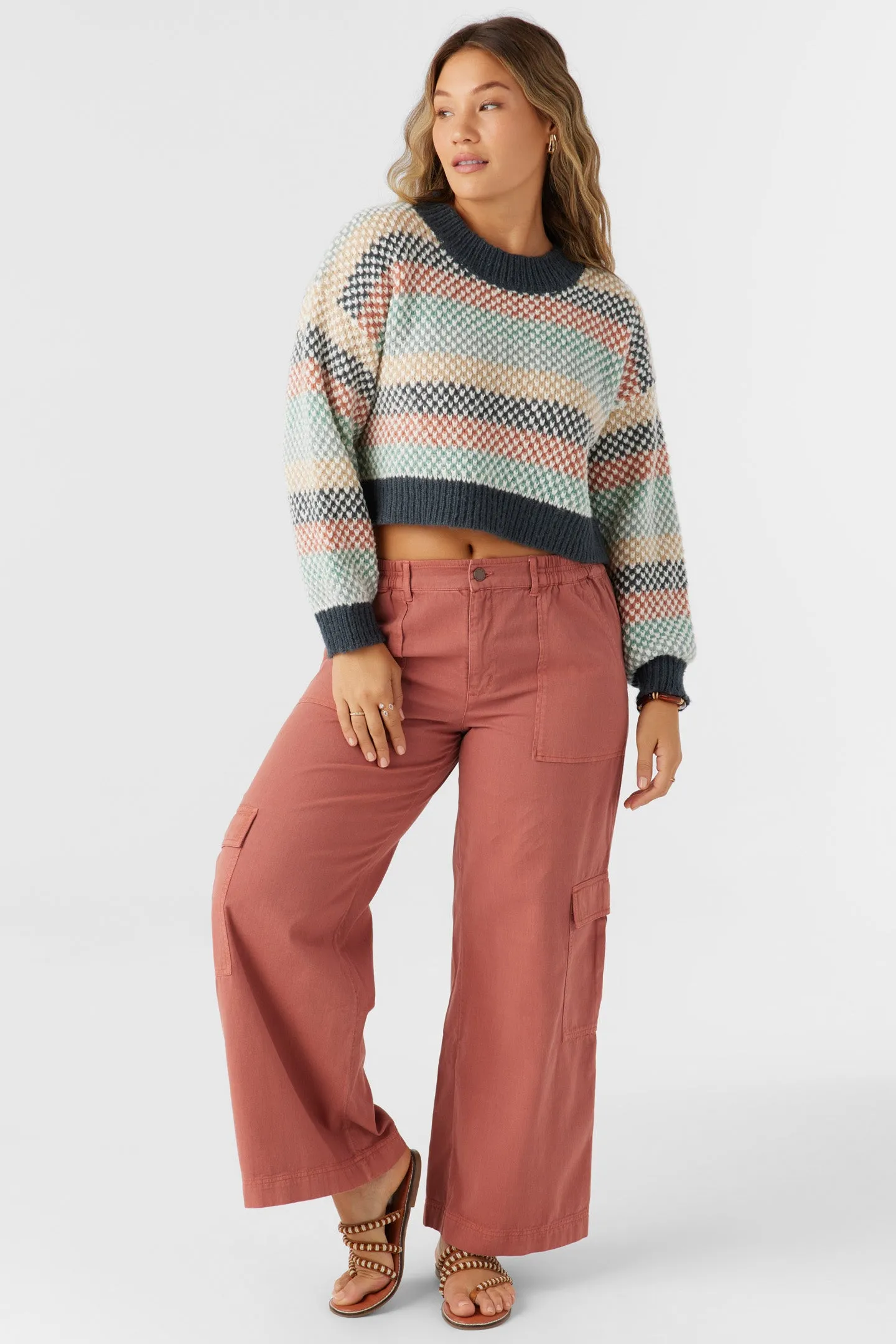 Billie Cropped Stripe Sweater sold by O'Neill product image thumbnail 3