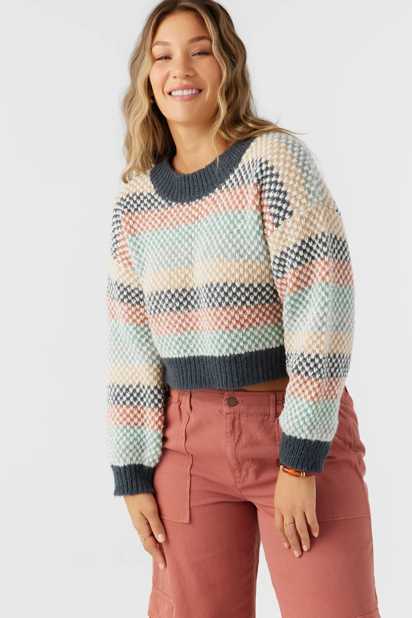 Billie Cropped Stripe Sweater sold by O'Neill product image thumbnail 5
