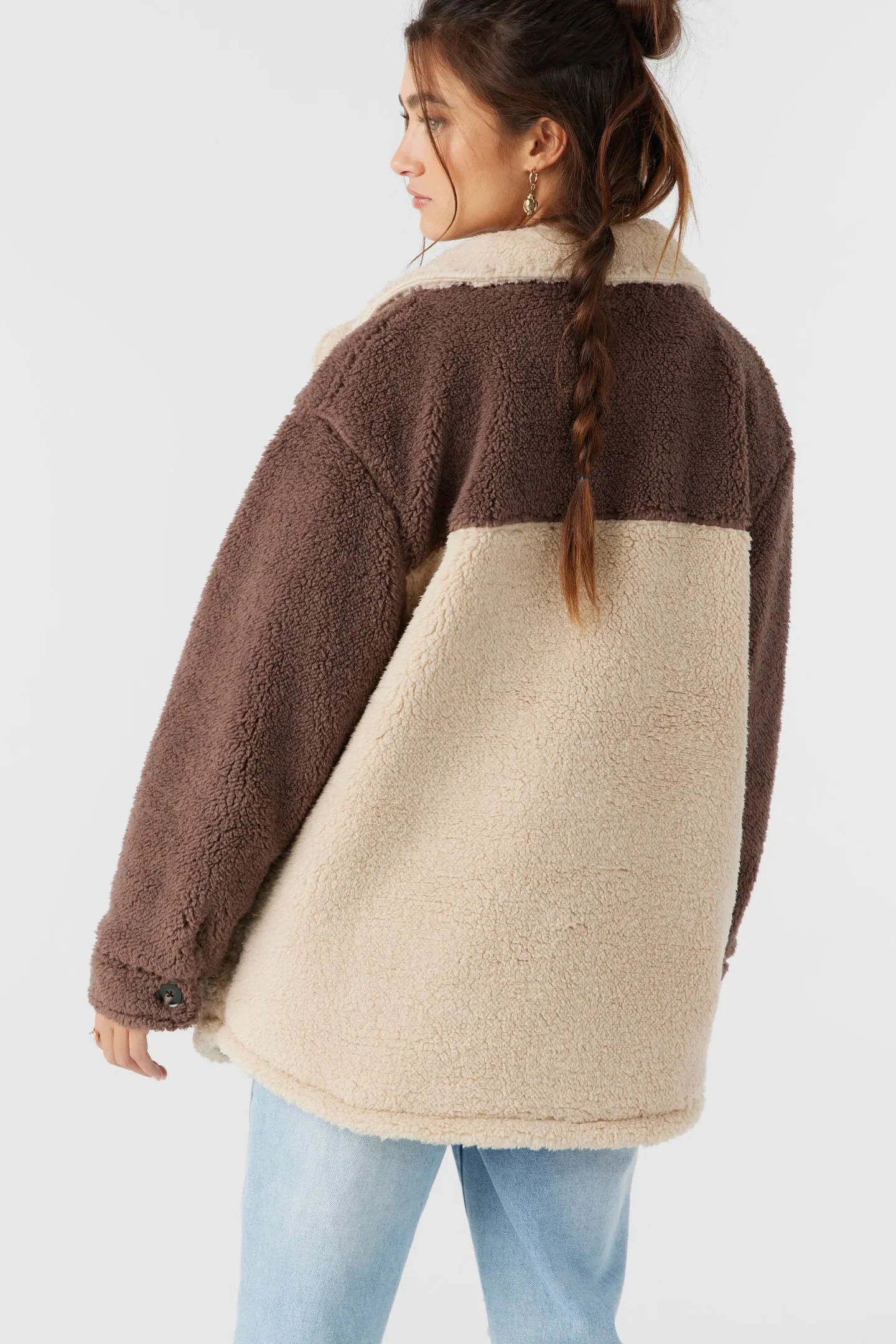 Heath Colorblock High Pile Oversized Fleece Jacket sold by O'Neill product image thumbnail 2