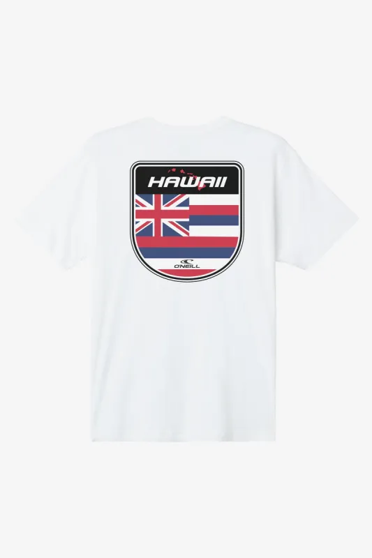 HAWAII BADGE STANDARD FIT TEE sold by O'Neill