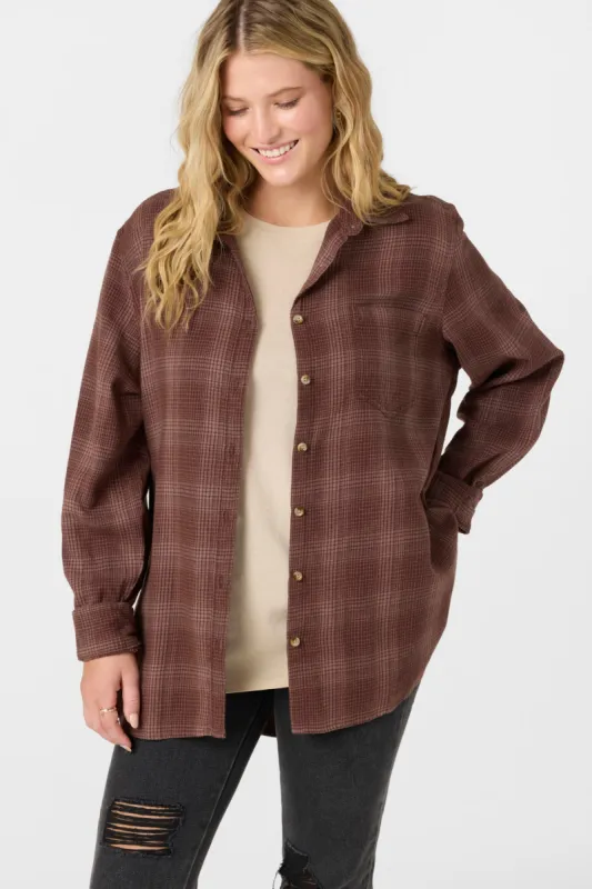 Travys Flannel Oversized Shirt made by O'Neill
