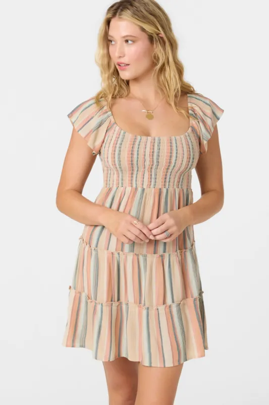DELLA SMOCKED TIERED DRESS sold by O'Neill