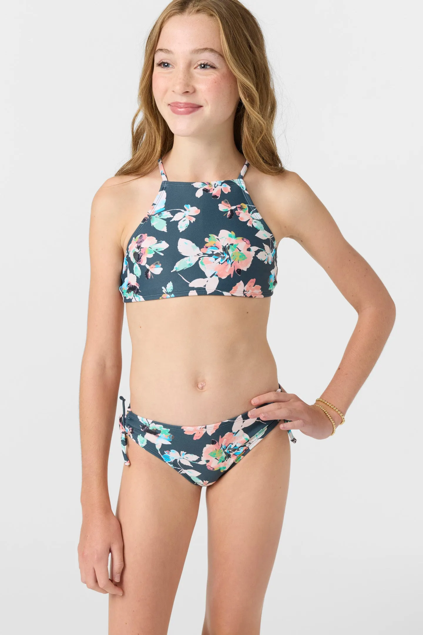 Girl's Melody Floral Strappy High Neck Set sold by O'Neill