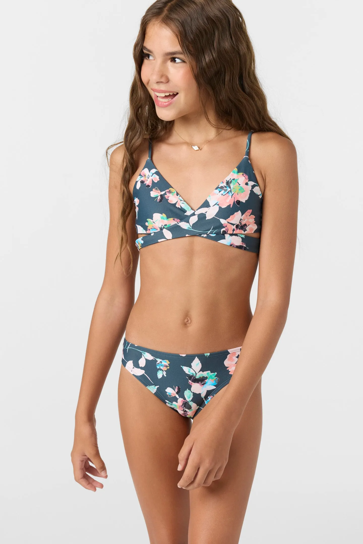 GIRL'S MELODY FLORAL WRAP TOP SET sold by O'Neill