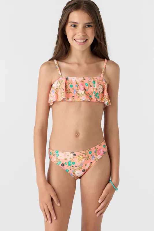 Girl's Kelly Floral Ruffle Bralette Set sold by O'Neill
