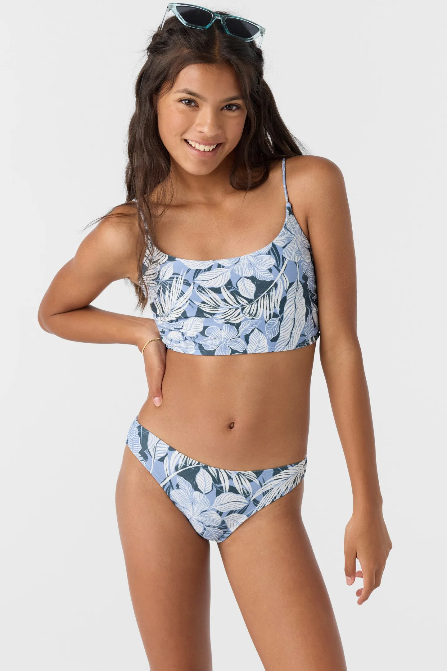 GIRL'S PALMETTO TROPICAL RUCHED LONGLINE SET sold by O'Neill