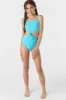 GIRL'S DAWNBREAK RIB KNOT FRONT ONE-PIECE sold by O'Neill