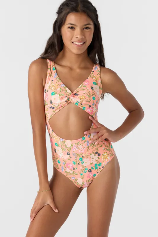 GIRL'S KELLY FLORAL TWISTED ONE-PIECE sold by O'Neill