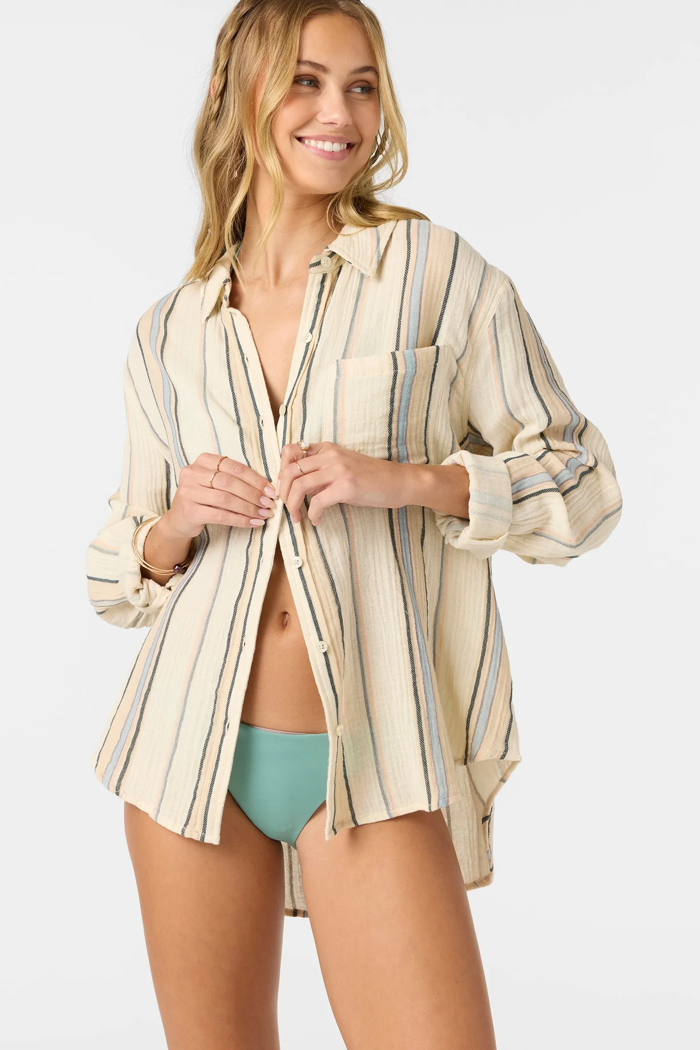 Leni Stripe Relaxed Long Sleeve Top sold by O'Neill product image thumbnail 5