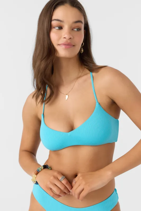 Saltwater Solids Rib Huntington Bralette Top sold by O'Neill