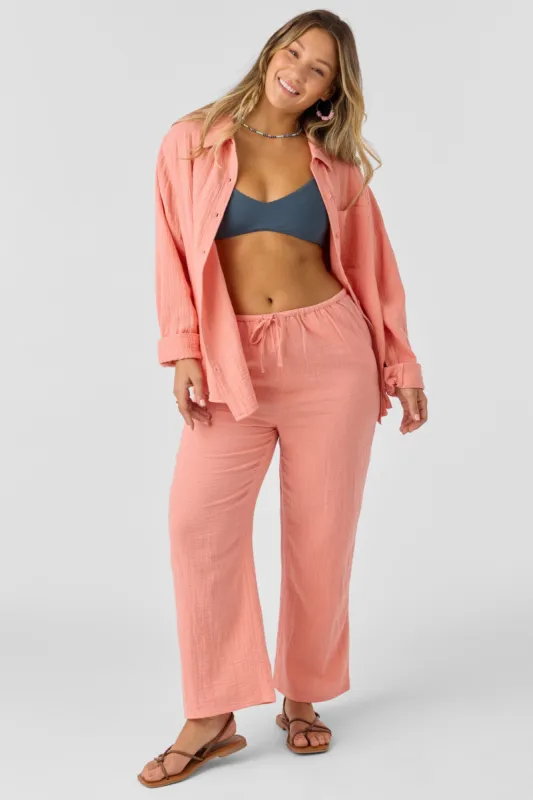 Brenda Crinkle Double Gauze Beach Pants sold by O'Neill