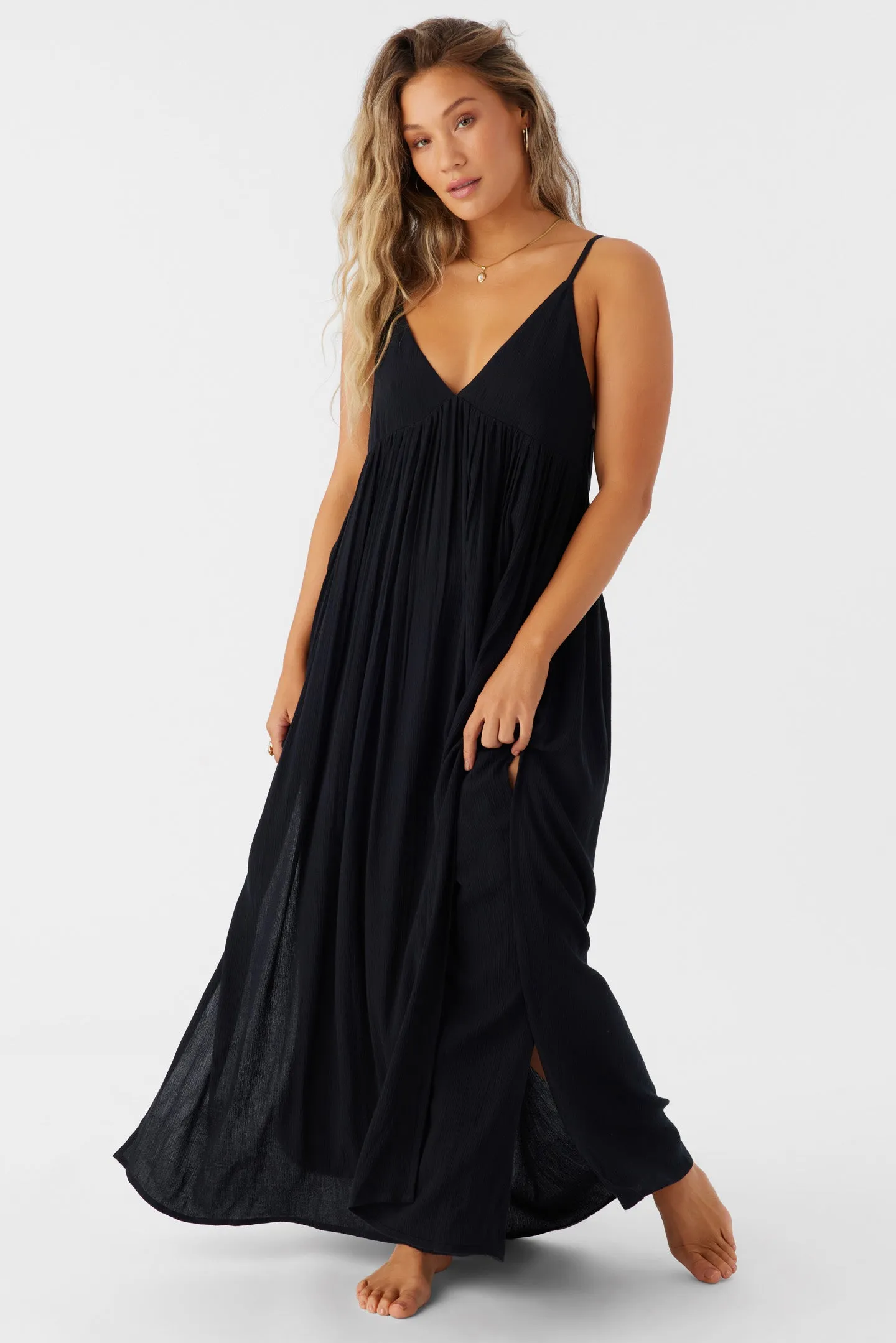 Saltwater Solids Mel Maxi Cover-Up Dress sold by O'Neill