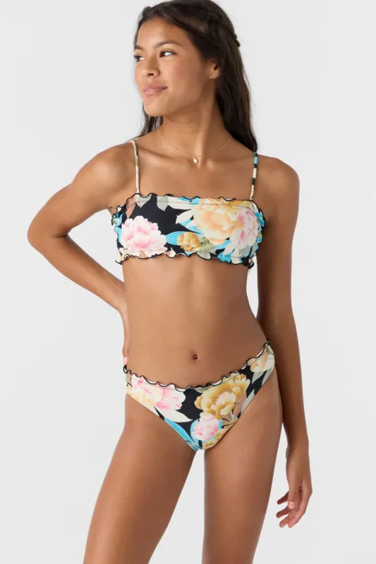 Girl's Mikah Floral Ruffle Edge Bandeau Set sold by O'Neill