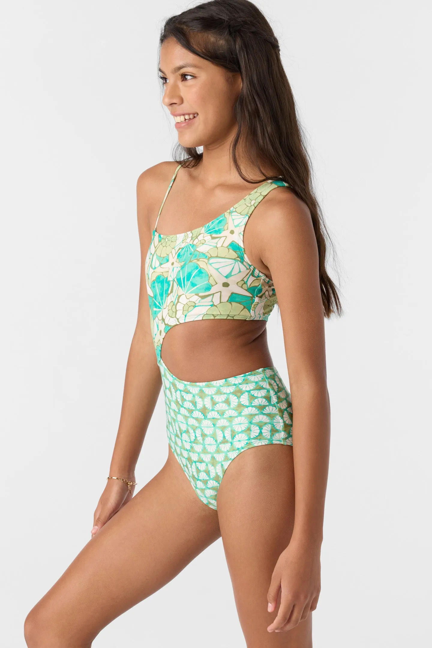 GIRL'S SHELL ABSTRACT ASYMM ONE-PIECE sold by O'Neill product image thumbnail 3