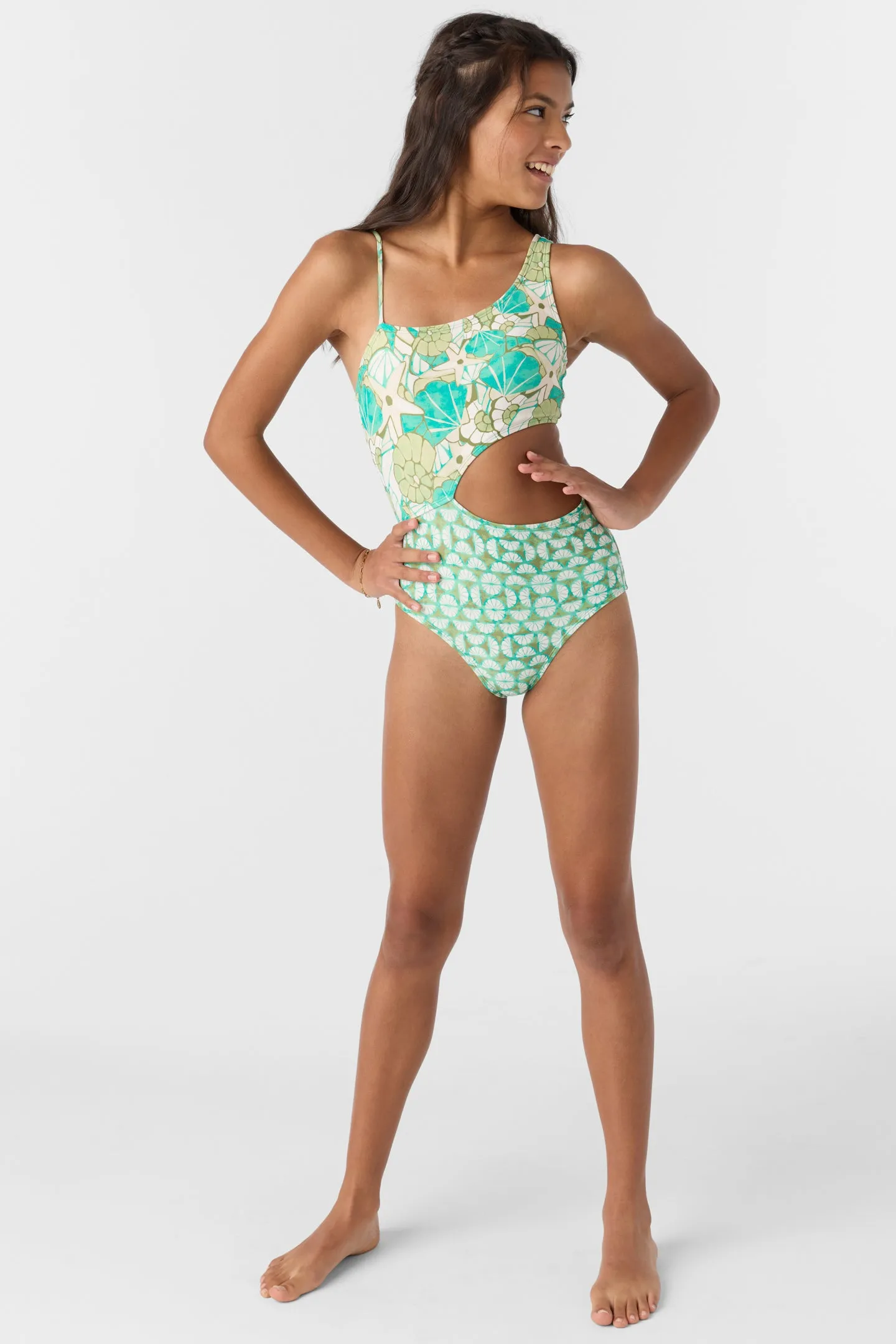 GIRL'S SHELL ABSTRACT ASYMM ONE-PIECE sold by O'Neill product image thumbnail 4