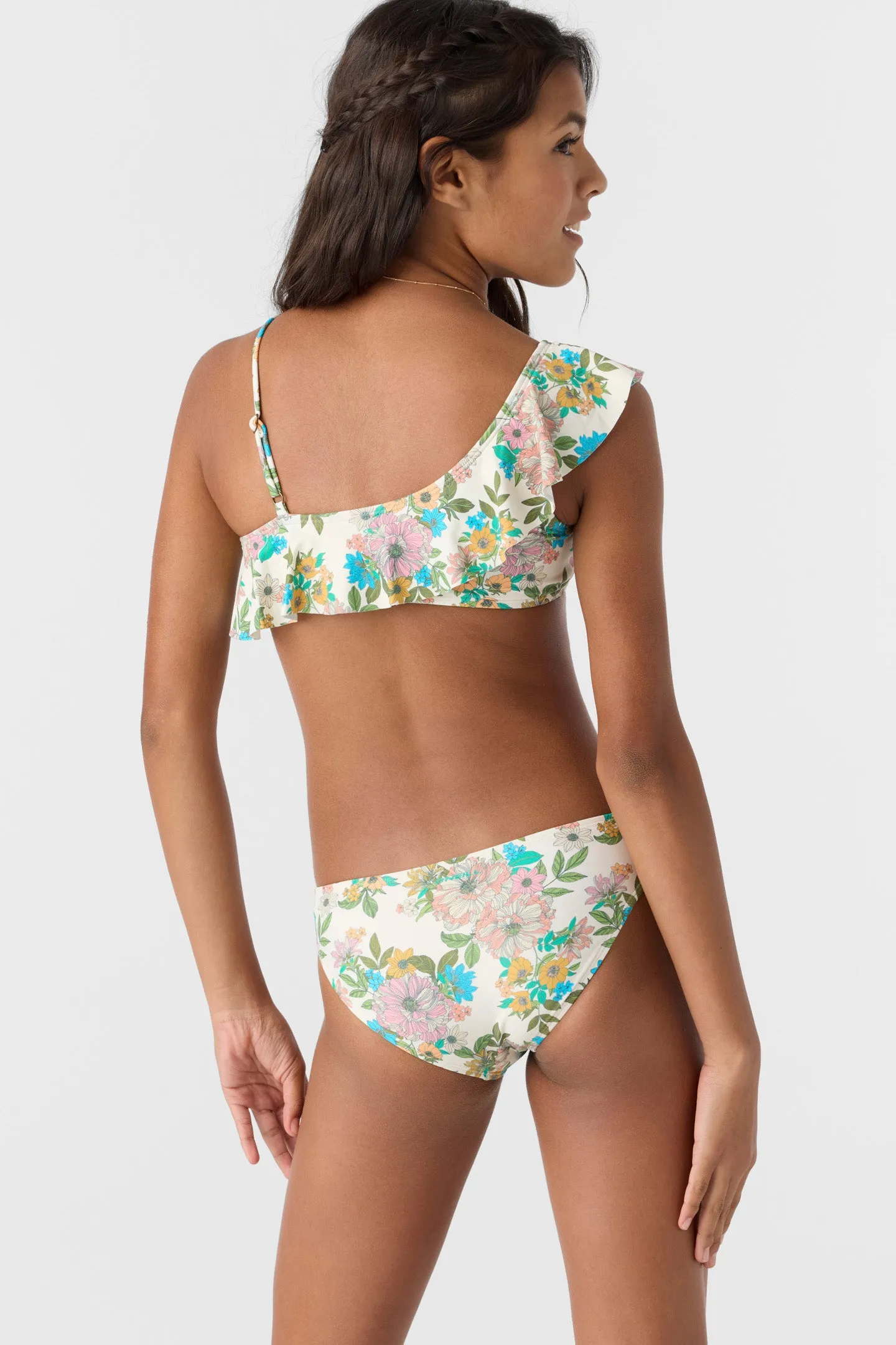 Girl's Cara Floral Asymm Ruffle Bralette Top Set sold by O'Neill product image thumbnail 2