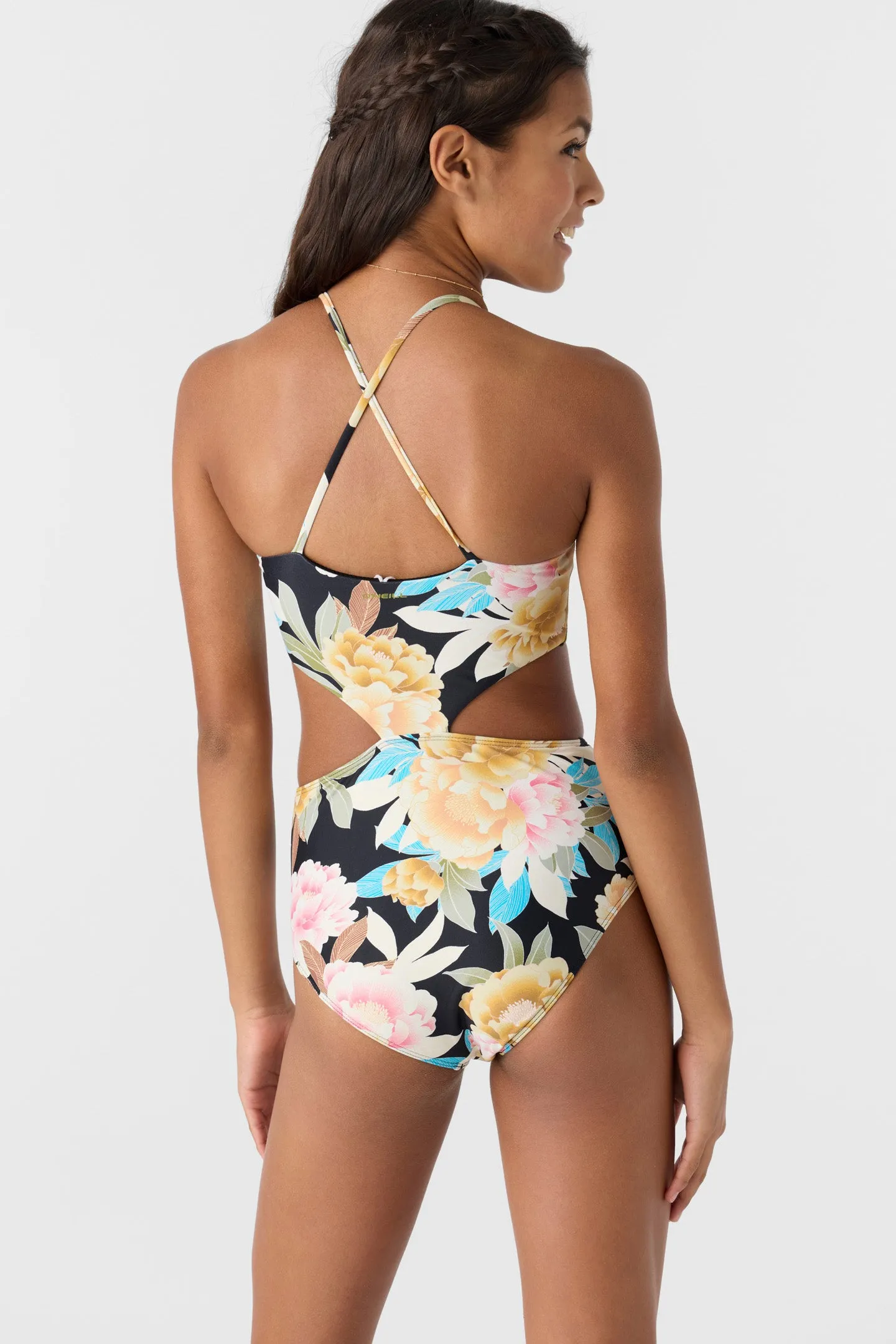 Girl's Mikah Floral Knot Front One-Piece sold by O'Neill product image thumbnail 2
