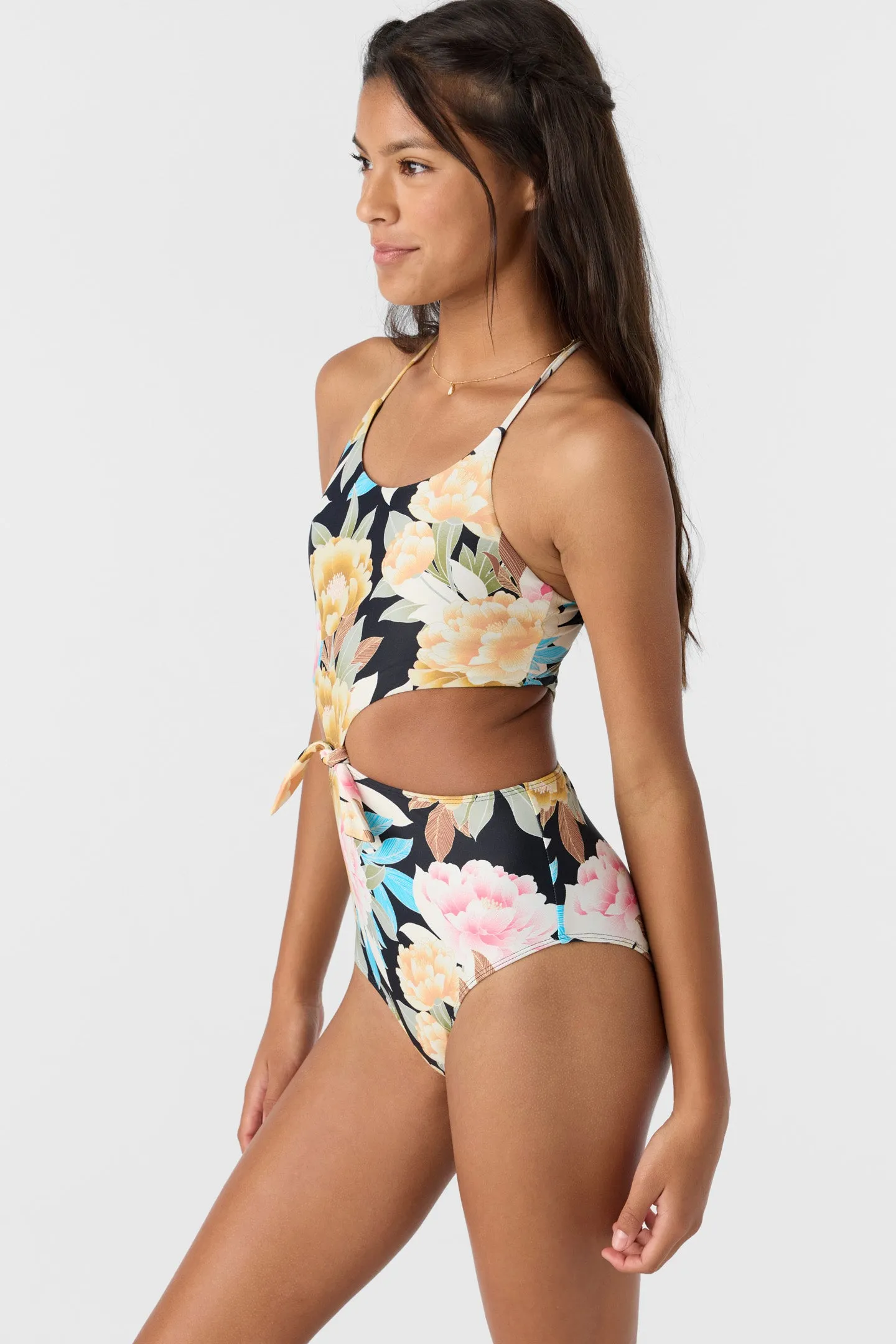 Girl's Mikah Floral Knot Front One-Piece sold by O'Neill product image thumbnail 5