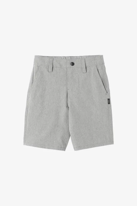 LITTLE BOY'S RESERVE HEATHER HYBRID SHORTS sold by O'Neill