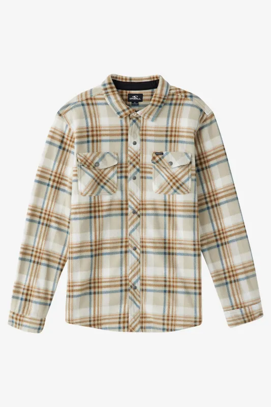Boy's Glacier Plaid High Pile Superfleece Shirt sold by O'Neill