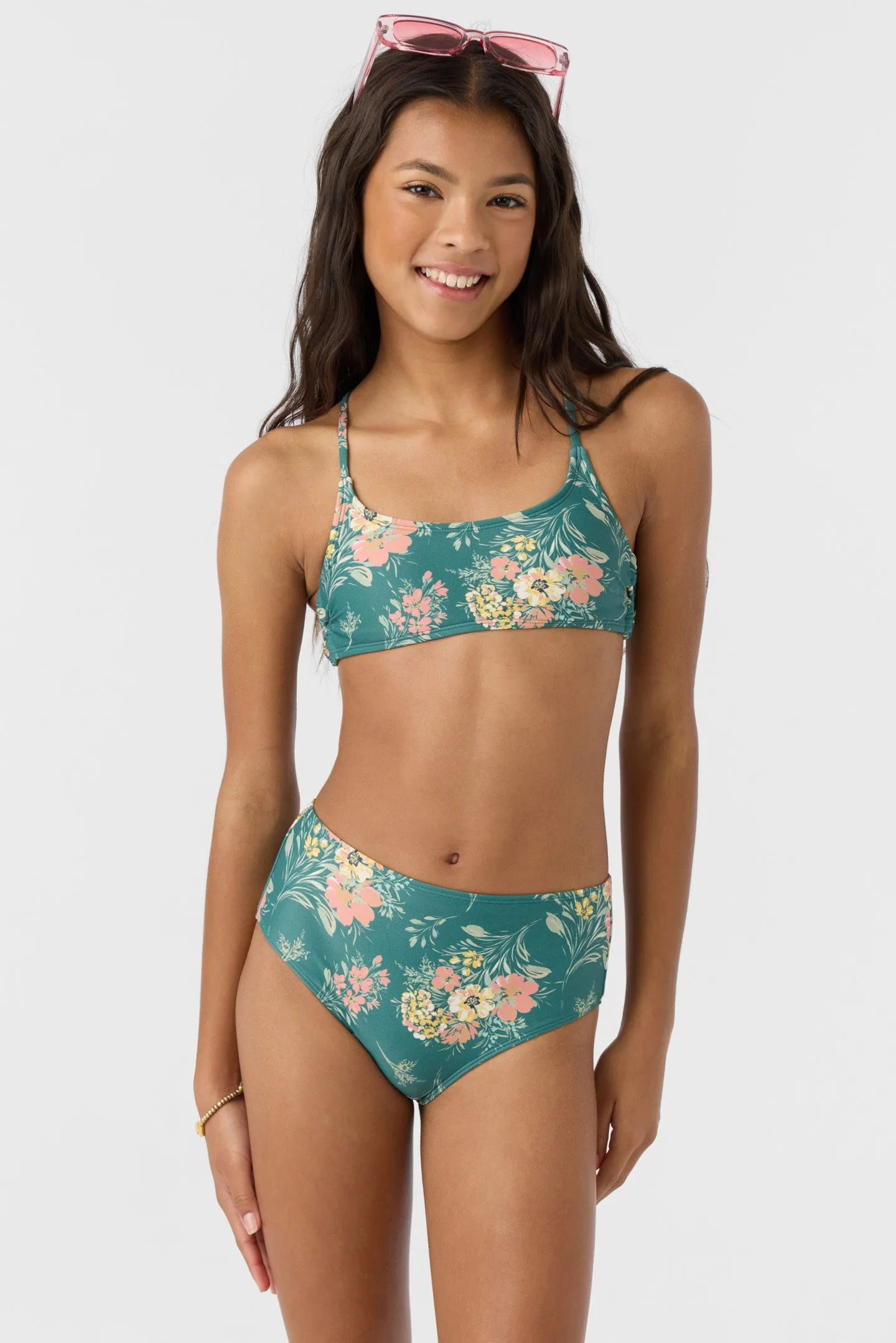 GIRL'S NAYA FLORAL STRAPPY SIDE BRALETTE TOP SET sold by O'Neill