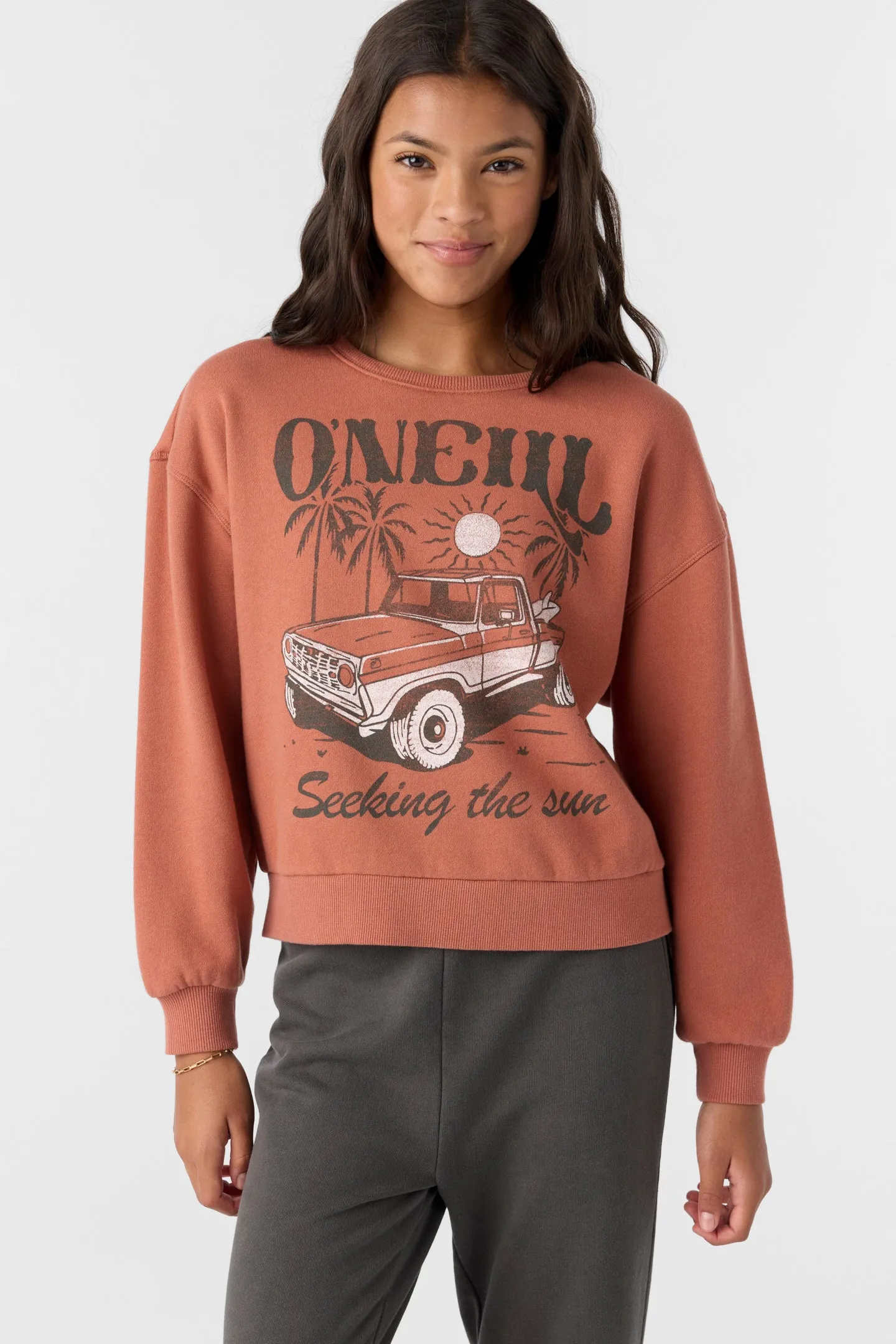 GIRL'S ANA CREW NECK FLEECE sold by O'Neill