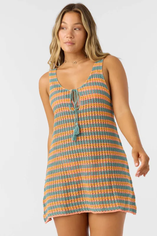 RYAN STRIPE MINI COVER-UP DRESS sold by O'Neill