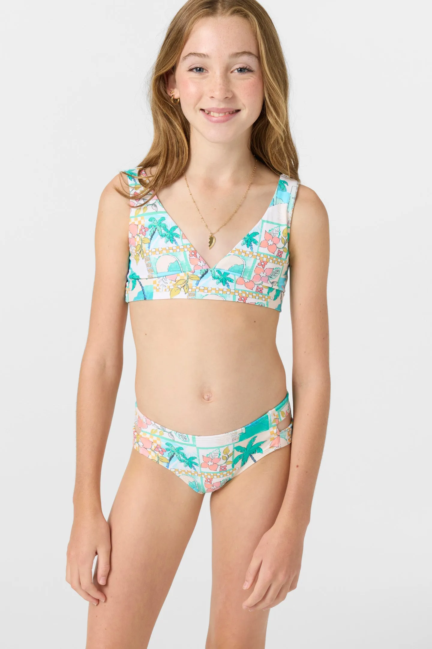 Girl's Maritime Fixed Tri Top Set sold by O'Neill