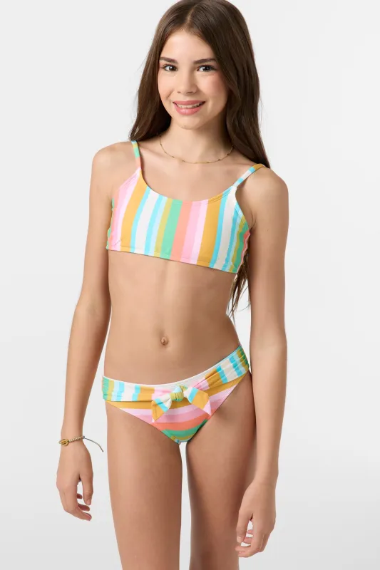 Girl's Low Tide Tie Back Bralette Top Set sold by O'Neill