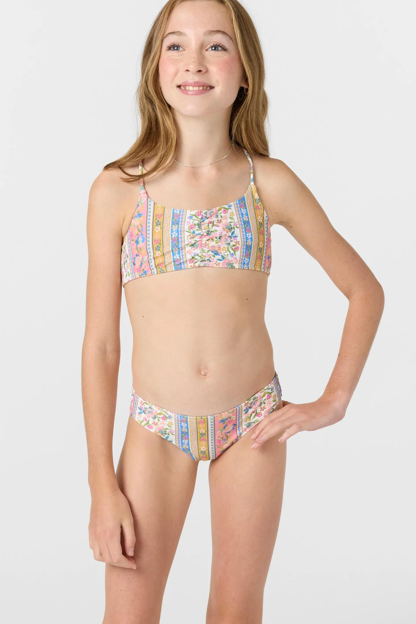 Girl's Cora Floral Ruched Tankini Set sold by O'Neill product image thumbnail 5