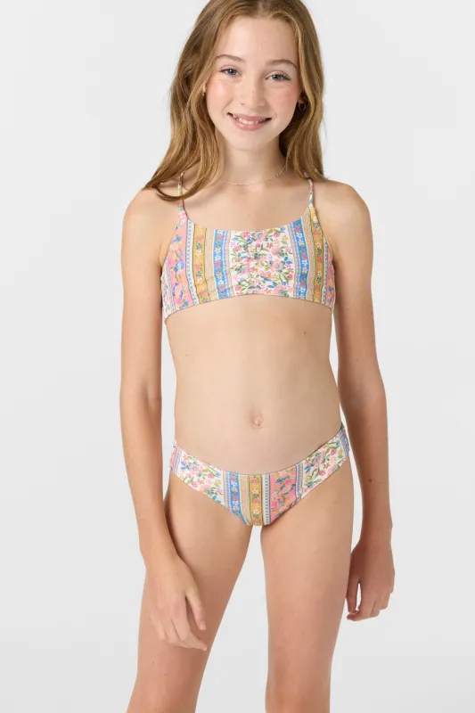 Girl's Cora Floral Ruched Tankini Set sold by O'Neill