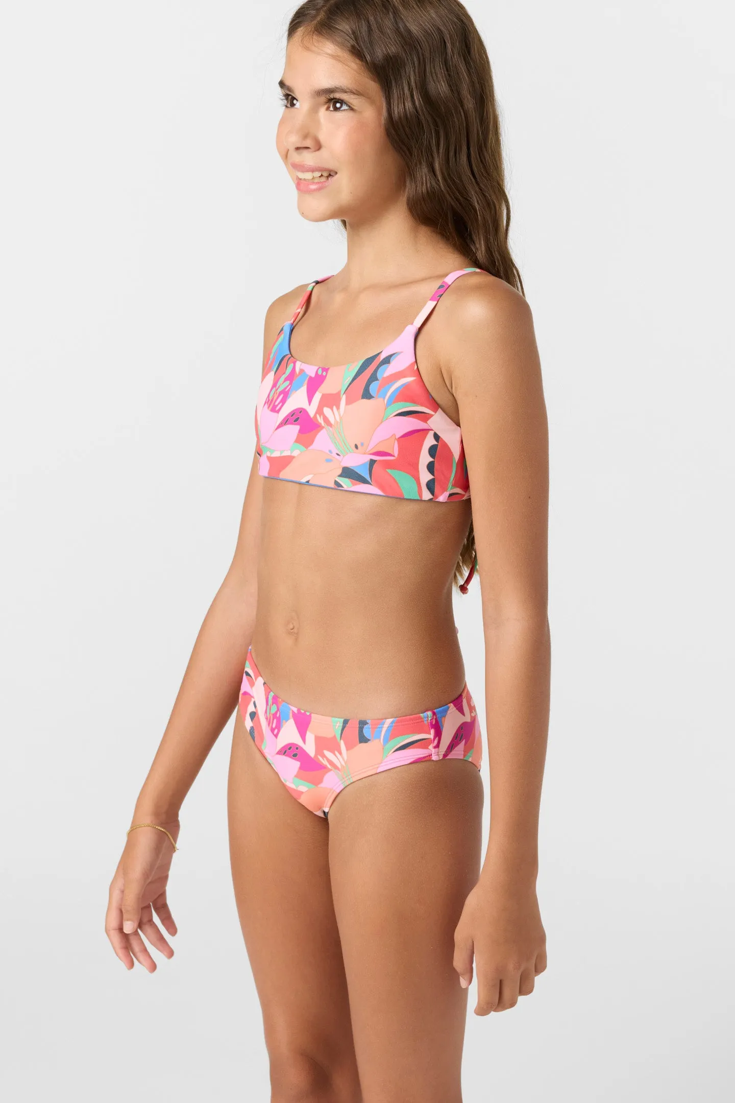 GIRL'S CABANA FLORAL REVO TIE BACK BRALETTE TOP SET sold by O'Neill product image thumbnail 4