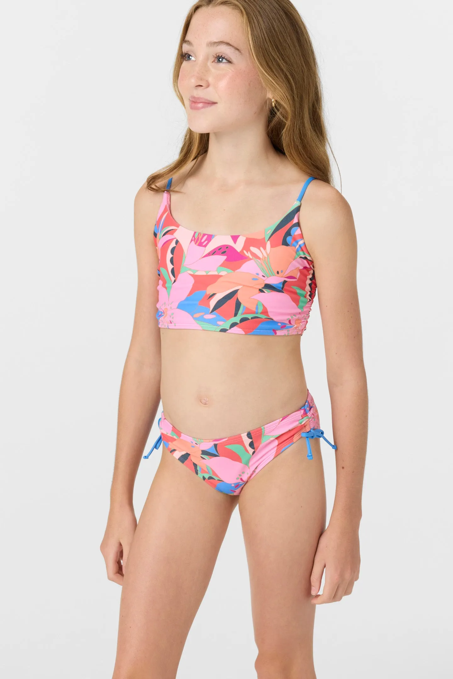 Girl's Cabana Floral Ruched Bralette Top Set sold by O'Neill product image thumbnail 4