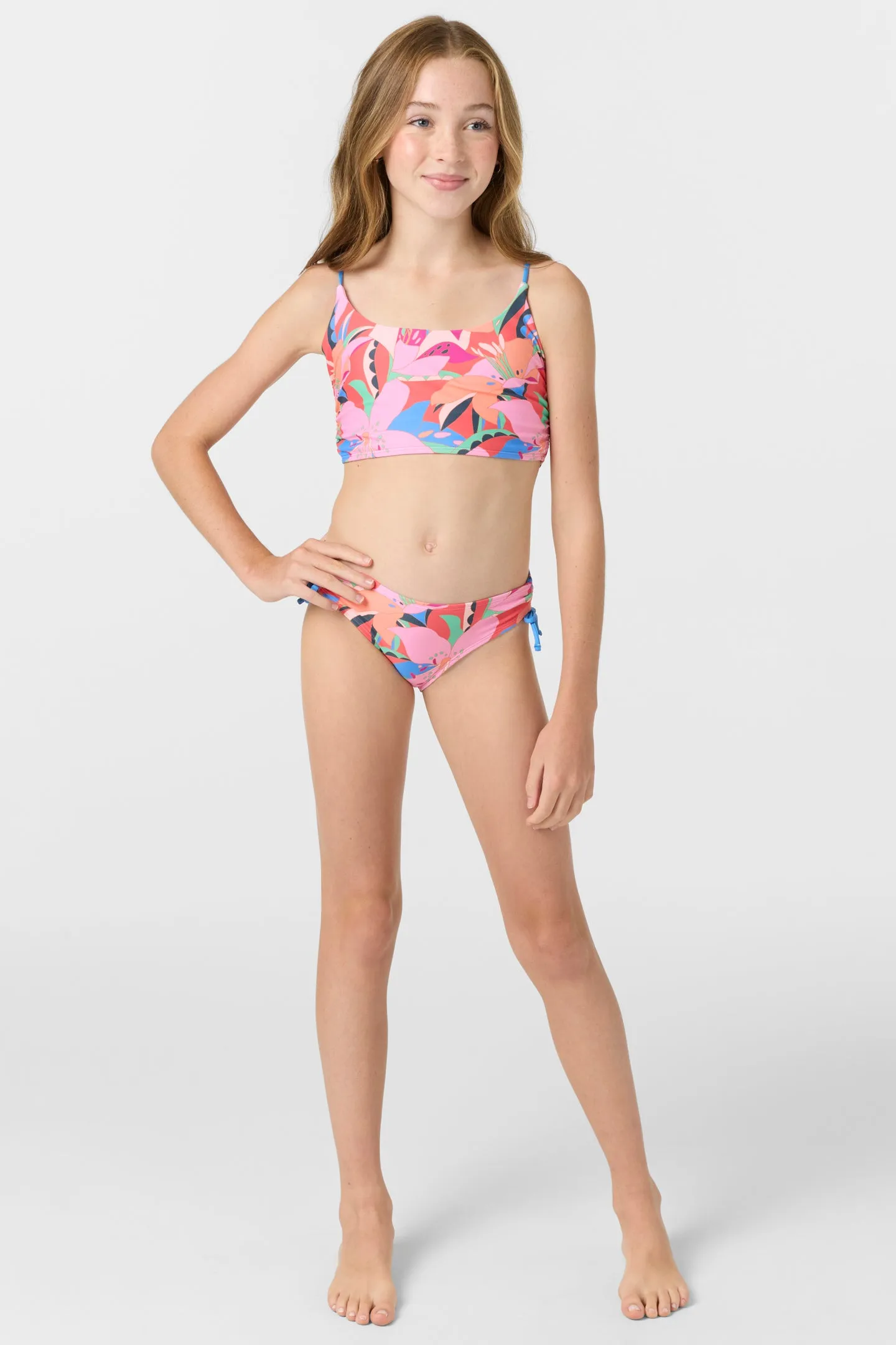Girl's Cabana Floral Ruched Bralette Top Set sold by O'Neill product image thumbnail 3