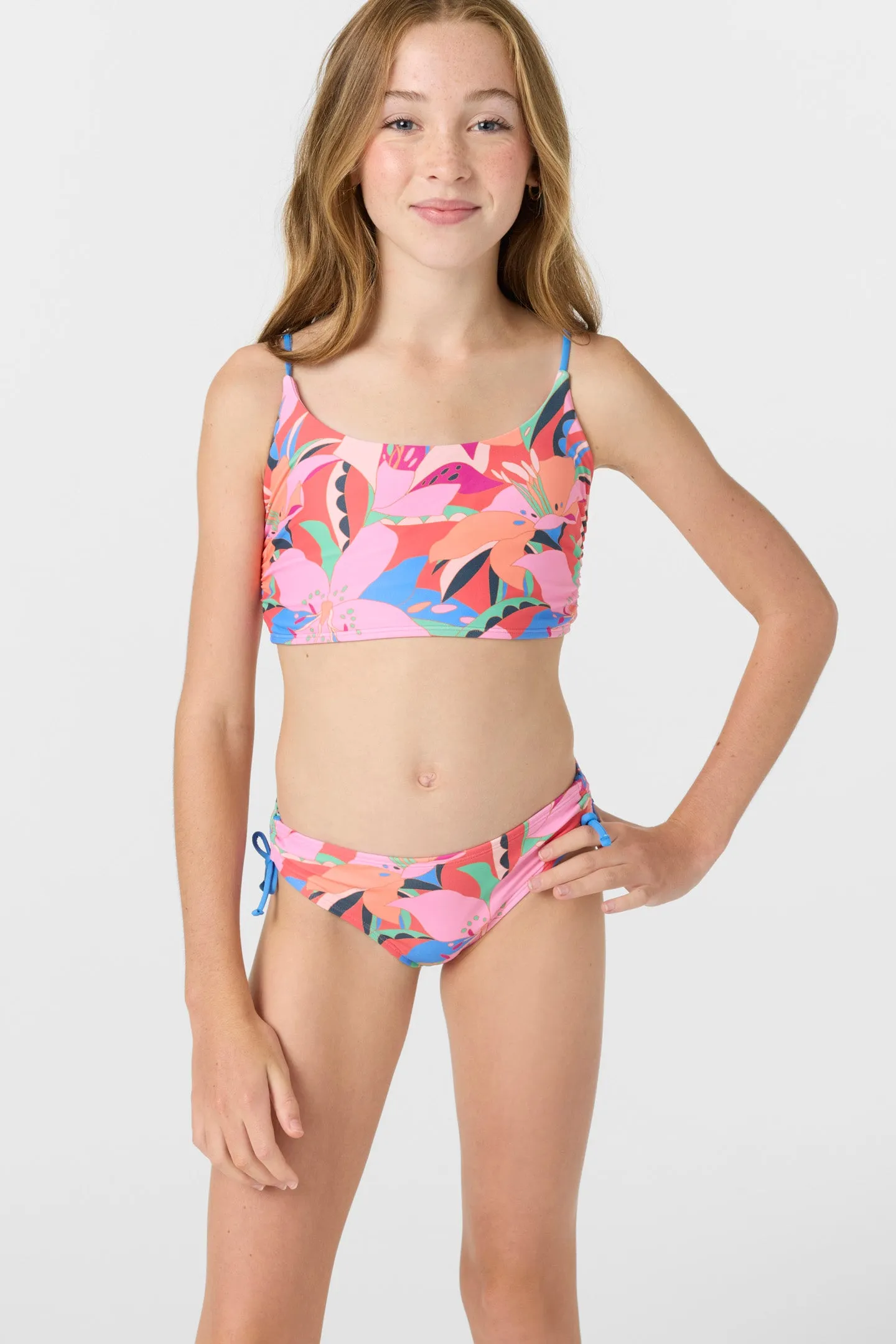 Girl's Cabana Floral Ruched Bralette Top Set sold by O'Neill product image thumbnail 5