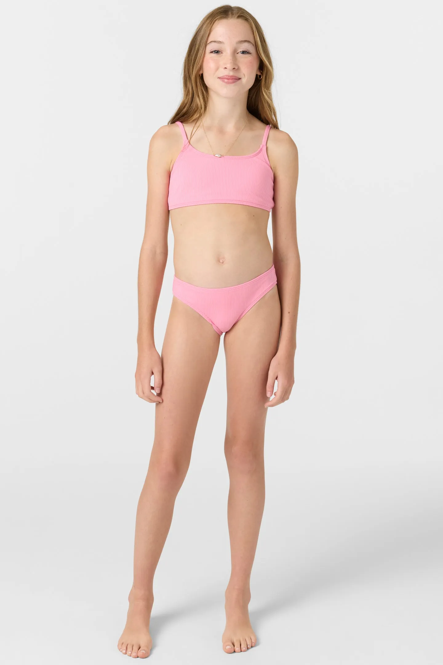 Girl's Dawnbreak Rib Tie Back Bralette Top Set sold by O'Neill product image thumbnail 3