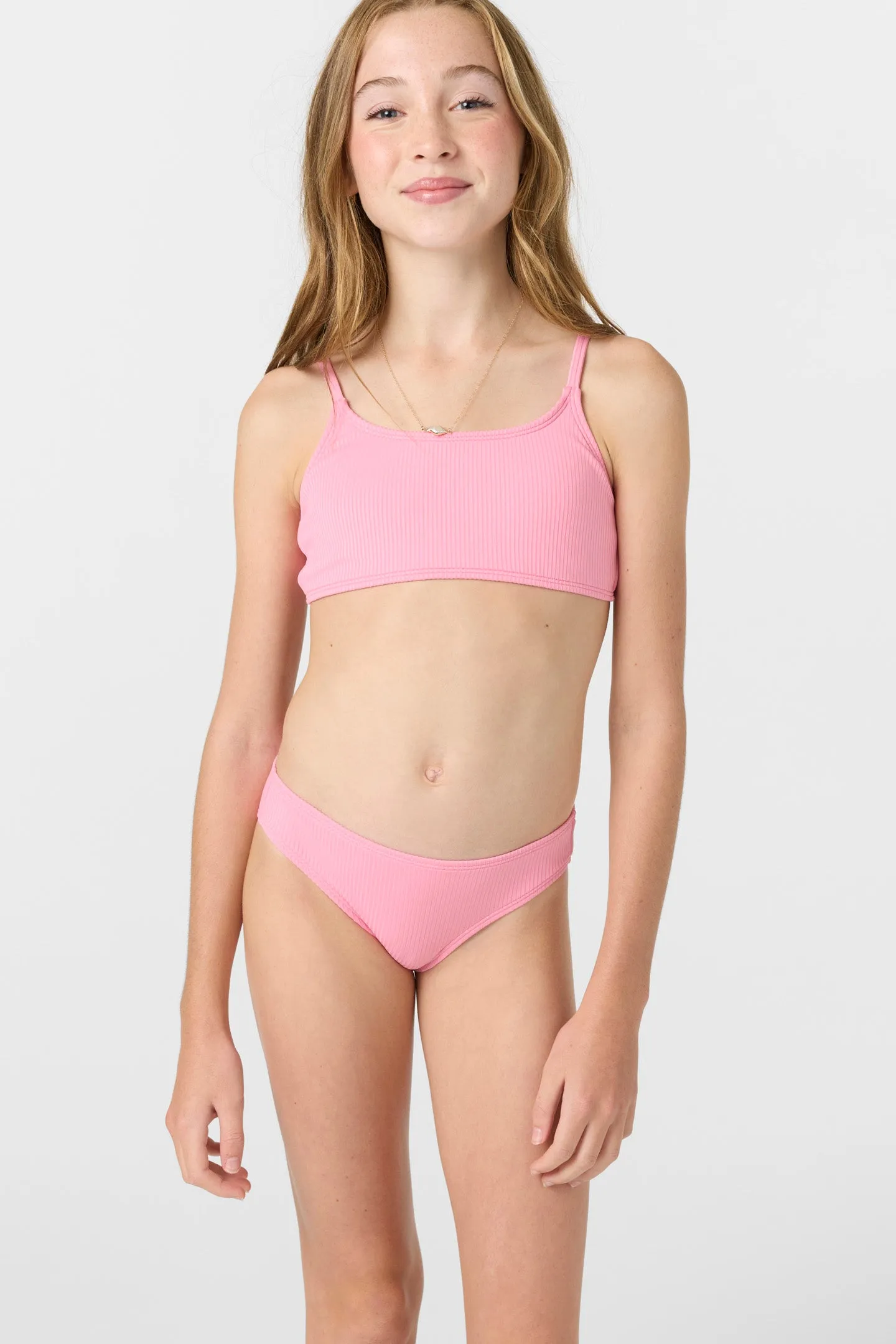 Girl's Dawnbreak Rib Tie Back Bralette Top Set sold by O'Neill product image thumbnail 5