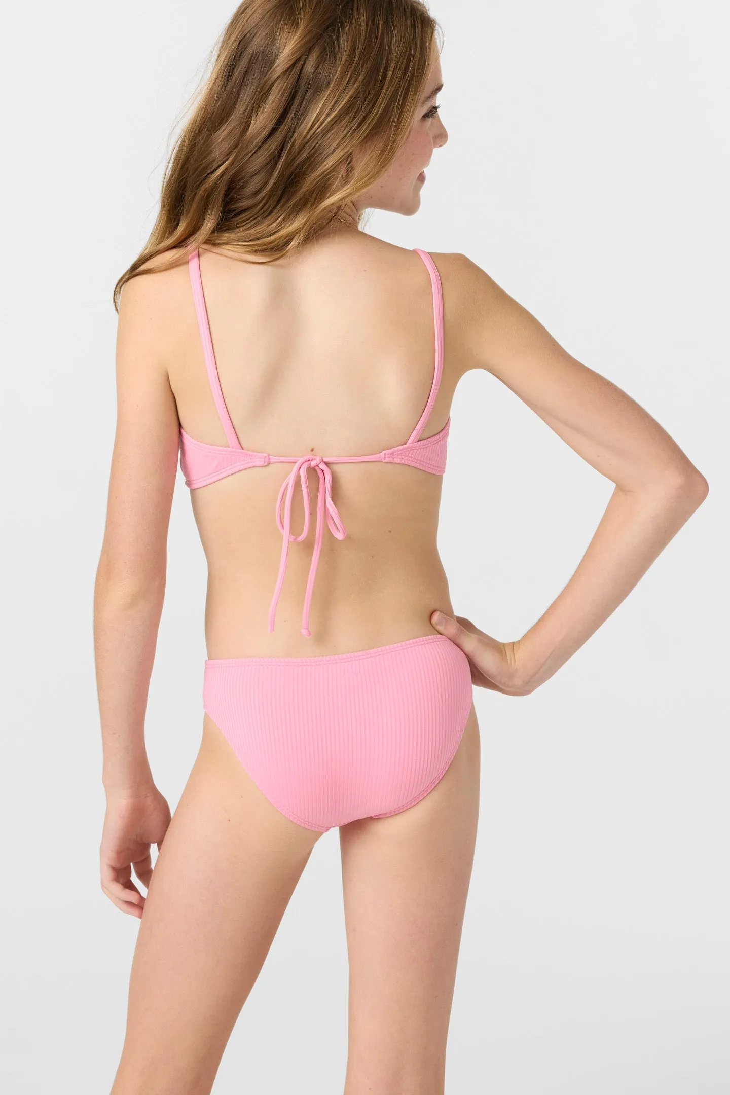 Girl's Dawnbreak Rib Tie Back Bralette Top Set sold by O'Neill product image thumbnail 2