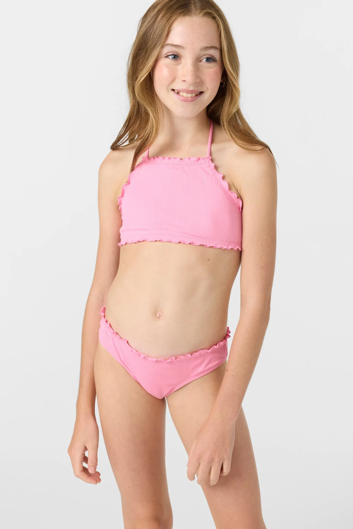 Girl's Dawnbreak Rib Hi-Neck Ruffle Edge Set High Neck Top Set sold by O'Neill product image thumbnail 5