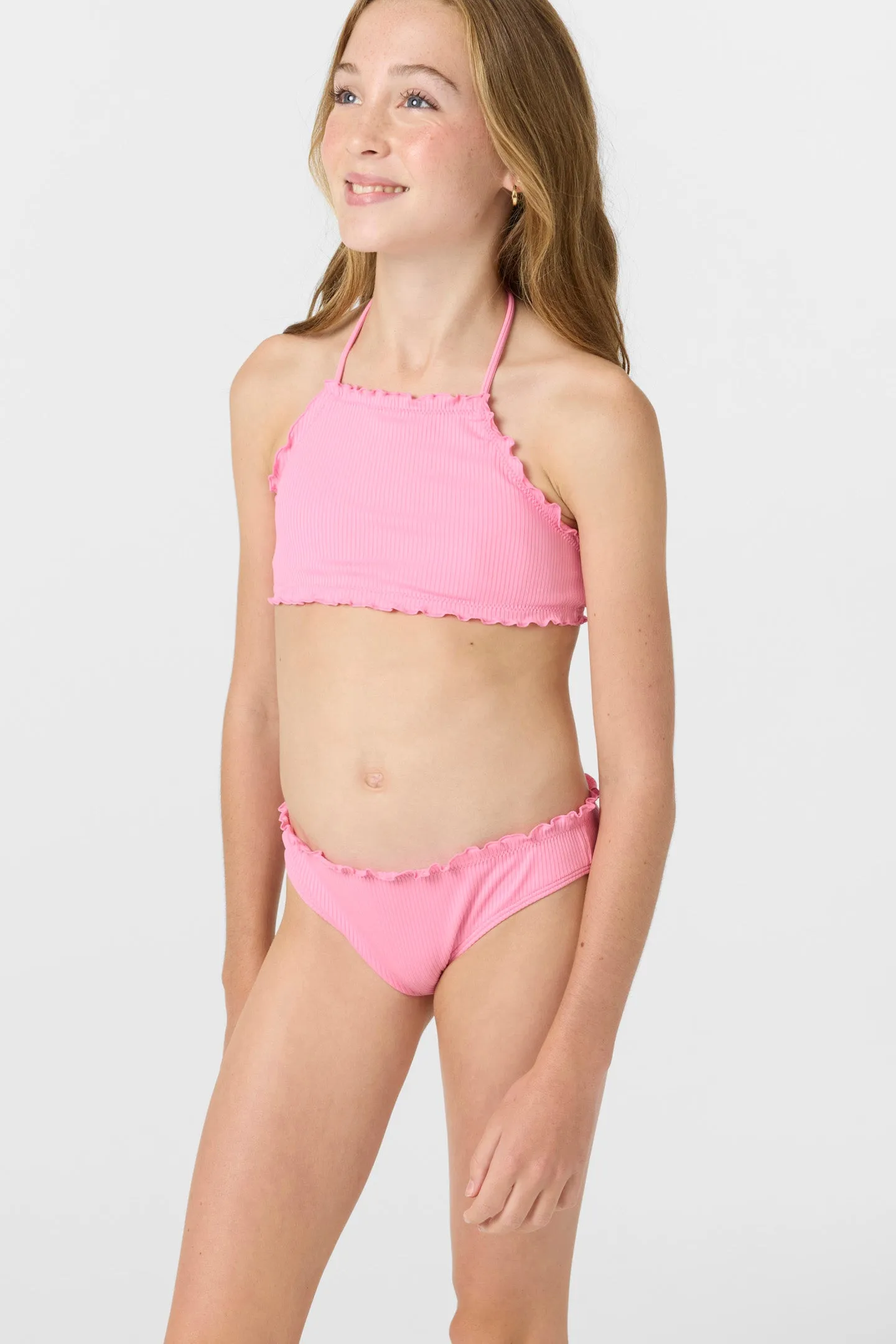 Girl's Dawnbreak Rib Hi-Neck Ruffle Edge Set High Neck Top Set sold by O'Neill product image thumbnail 4