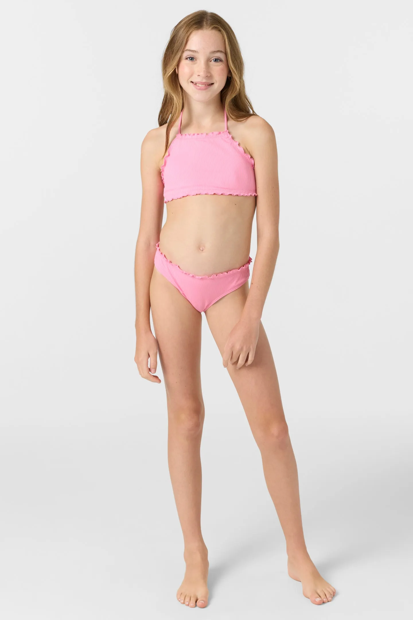 Girl's Dawnbreak Rib Hi-Neck Ruffle Edge Set High Neck Top Set sold by O'Neill product image thumbnail 3