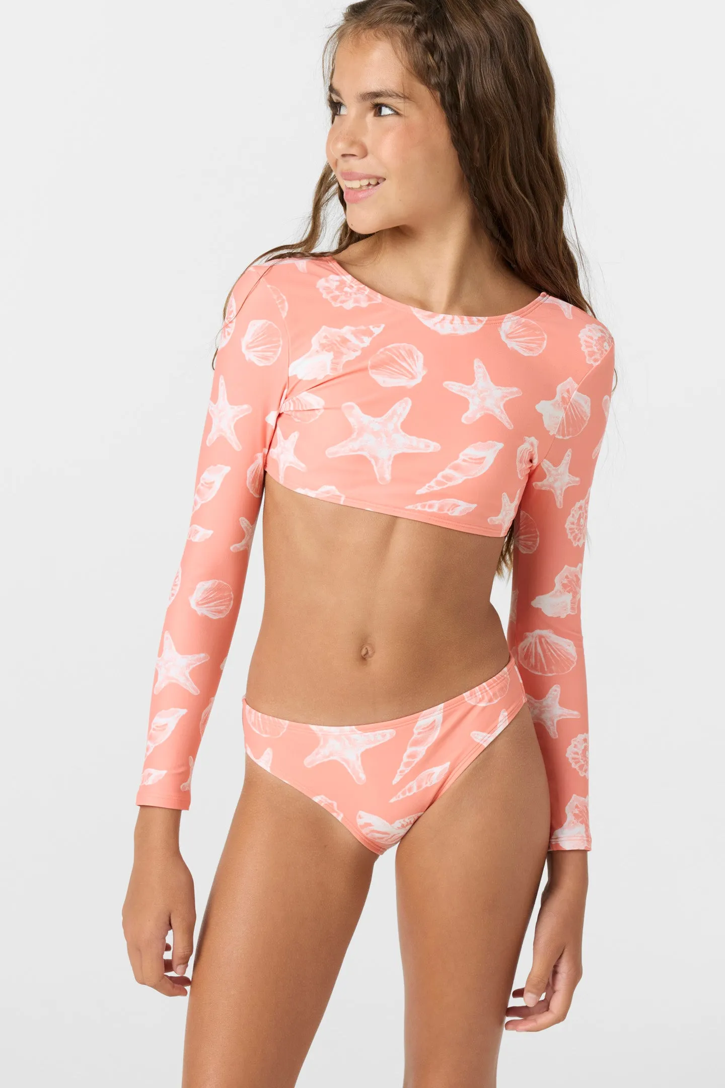 Girl's Sandy Seashells Long Sleeve Crop sold by O'Neill product image thumbnail 4