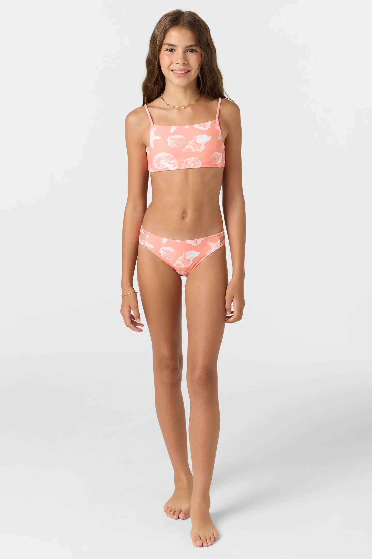 Girl's Sandy Seashells Square Neck Bralette Top Set sold by O'Neill product image thumbnail 3