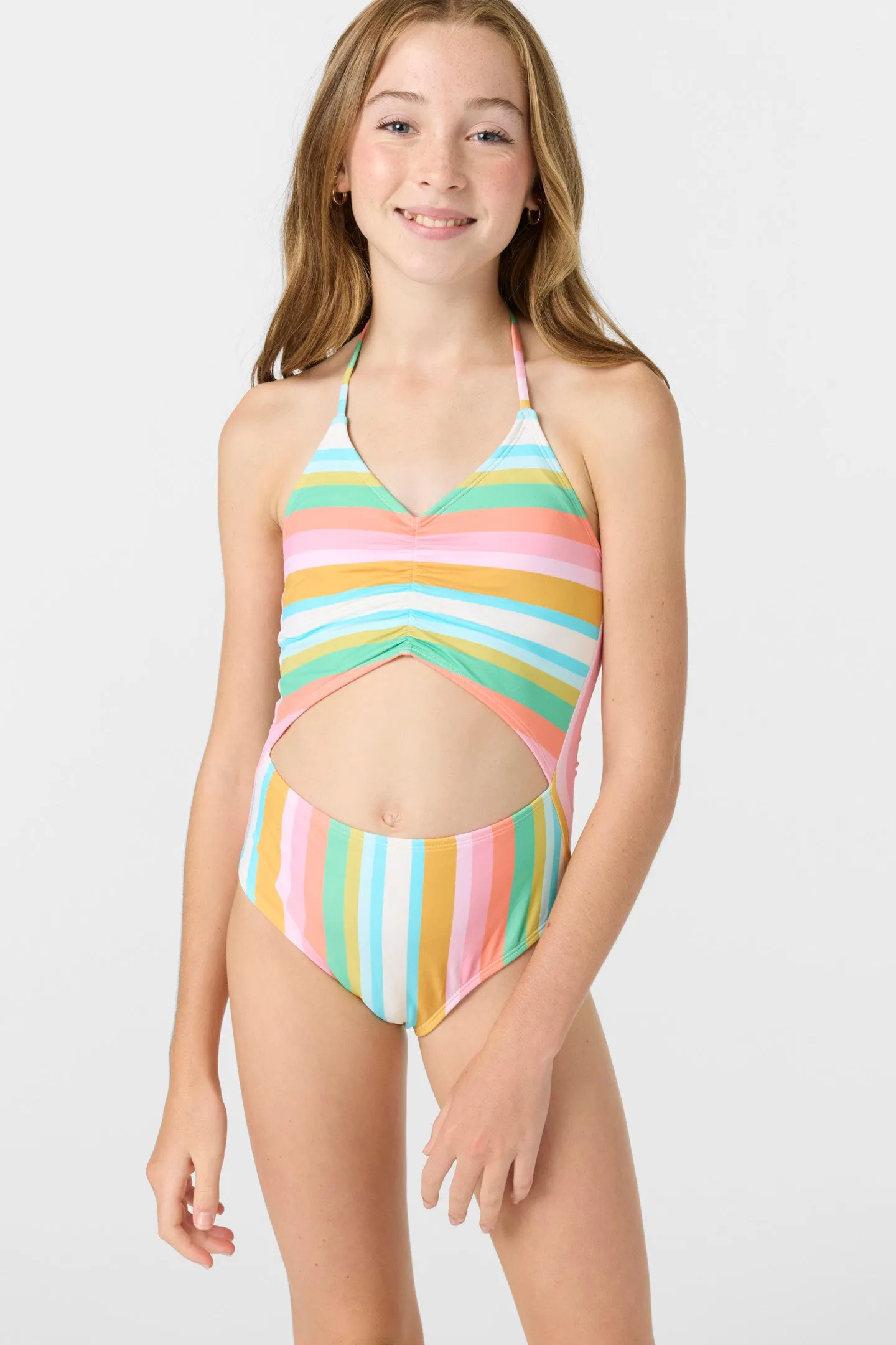 Girl's Low Tide Cinched One-Piece sold by O'Neill
