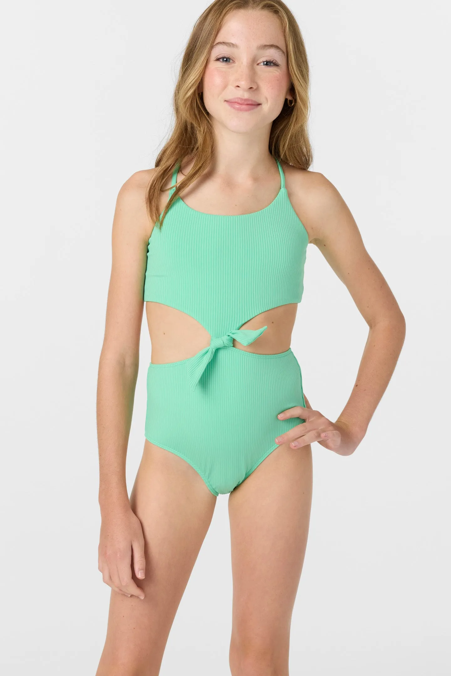 Girl's Dawnbreak Rib Knot Front One-Piece sold by O'Neill product image thumbnail 5